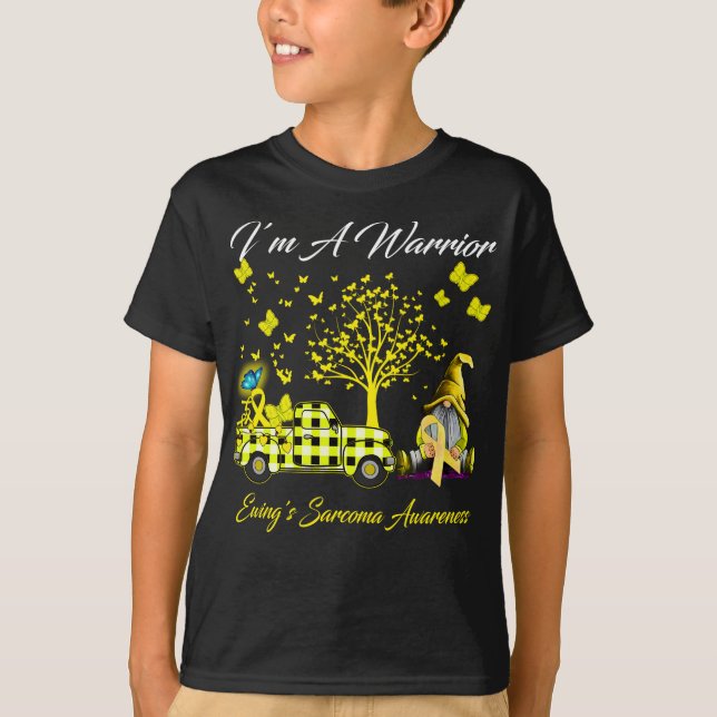 Camiseta Eu sou uma Consciência Sarcoma do Guerreiro Ewing (Frente)