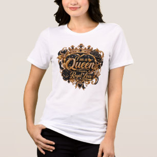 Camiseta Eu sou uma Coroa Real Elegante Design de Rainha