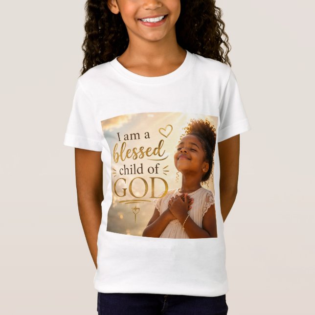 Camiseta Eu sou uma Criança Abençoada de Deus (Frente)