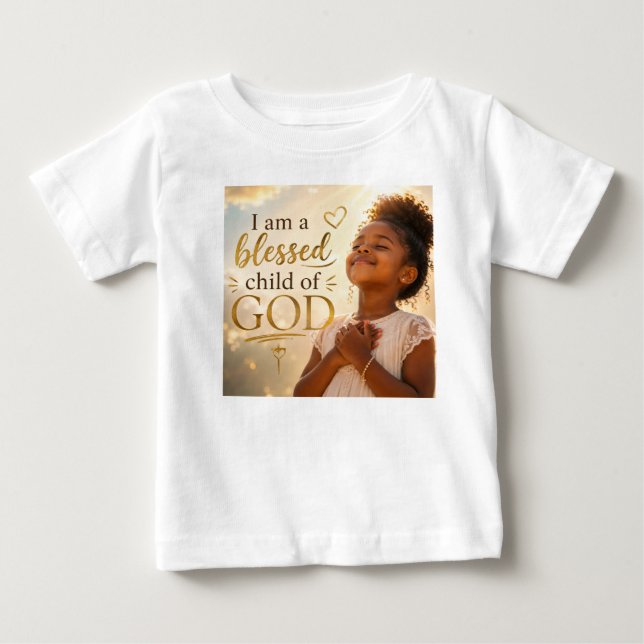 Camiseta Eu sou uma Criança Abençoada de Deus (Frente)