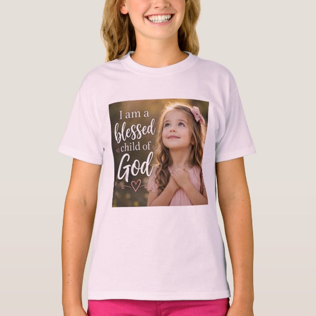 Camiseta Eu sou uma Criança Abençoada de Deus (Frente)