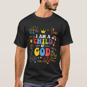 Camiseta Eu Sou Uma Criança De Deus Fé Cristã Retro Jesus M