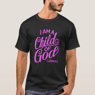 Camiseta Eu Sou Uma Criança de Deus Versículo da Bíblia Joã