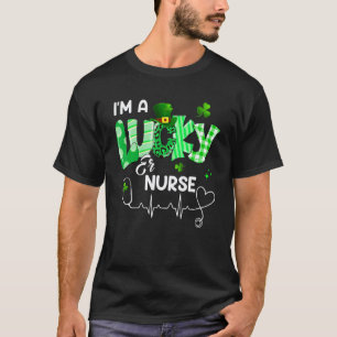 Camiseta Eu Sou Uma Enfermeira de Urgência Sortuda Plaid Co