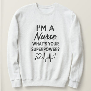 Camiseta Eu sou uma enfermeira o que é sua superpotência?