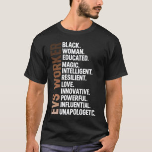 Camiseta Eu Sou Uma Enfermeira Trabalhadora EVS Negra Afro