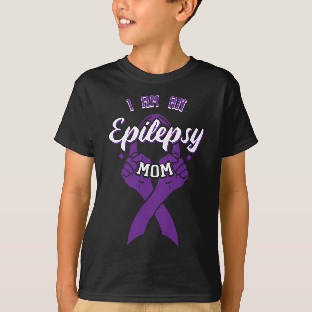 Camiseta Eu sou uma Epilepsia Mãe da Mãe da Guerreira Epilé (Frente)