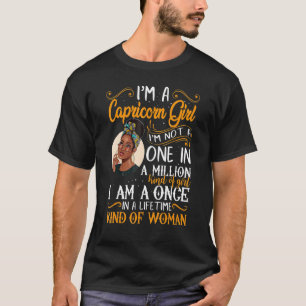 Camiseta Eu sou uma garota craque negra mulheres dezembro J