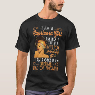 Camiseta Eu sou uma garota de Capricórnio, mulher negra, ga