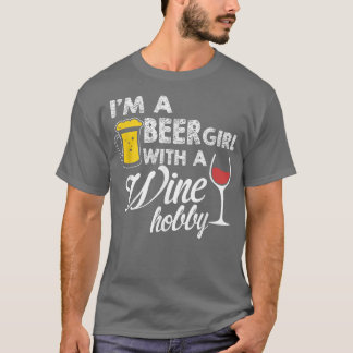 Camiseta Eu sou uma garota de cerveja com um passatempo de