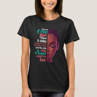 Camiseta Eu Sou Uma Garota De Outubro Eu Tenho Três Lados