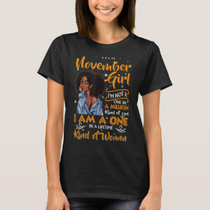 Camiseta Eu sou uma garota negra de novembro Noivado