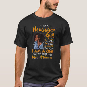 Camiseta Eu sou uma garota negra de novembro Noivado