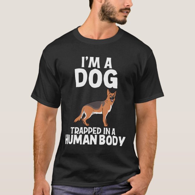 Camiseta Eu Sou Uma German shepherd De Cão, Lady Tee (Frente)