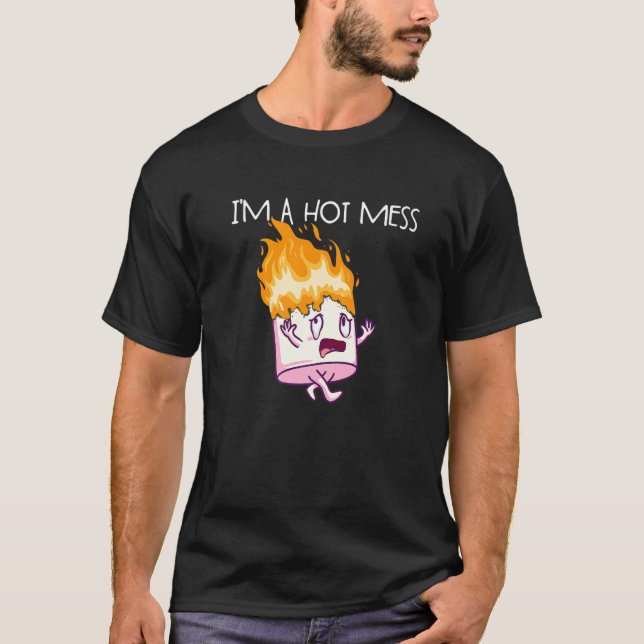 Camiseta Eu sou uma gostosa Mess S'Mores Marshmallow acampa (Frente)