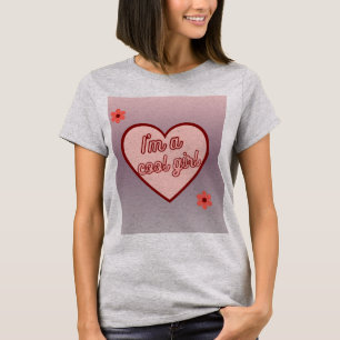 Camiseta ✨ eu sou uma Legal garota - Trendy Aestic Heart De