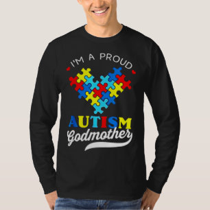 Camiseta Eu sou uma madrinha orgulhosa Autismo Sensibilizaç