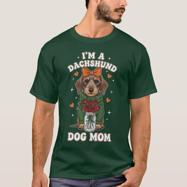 Camiseta Eu sou uma Mãe de Dachshund  (Frente)