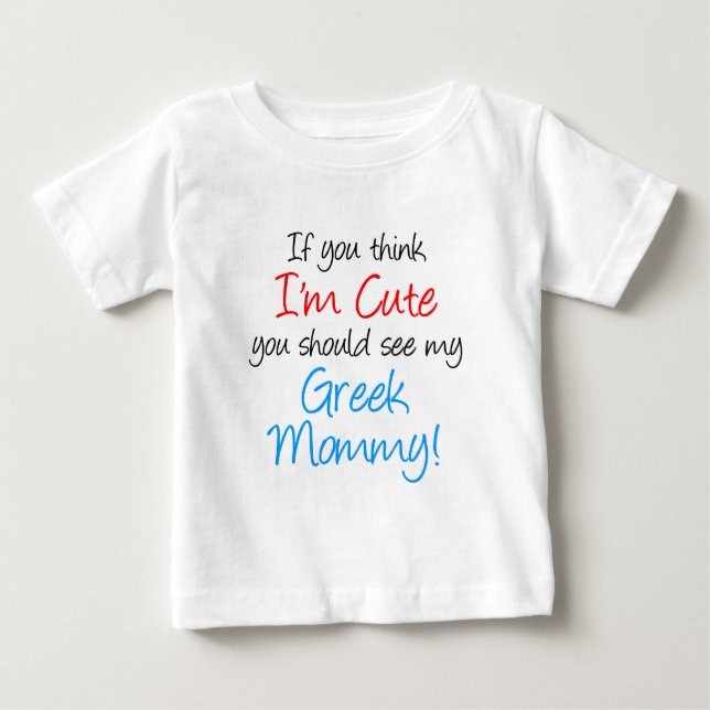 Camiseta Eu Sou uma Mamãe Grega Fofa (Frente)