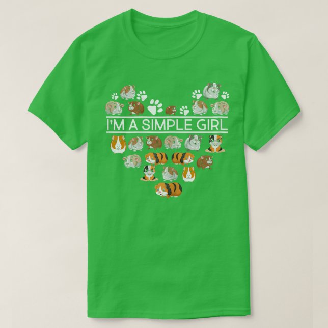 Camiseta Eu Sou Uma Menina Simples, Guineense Pover Mulhere (Frente do Design)