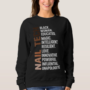 Camiseta Eu Sou Uma Mulher Afro Nail Tech Afro-Mulher Bhm B