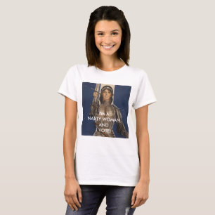 Camiseta Eu sou uma mulher desagradável e eu voto!