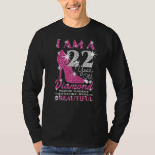 Camiseta Eu Sou Uma Mulher Diamante De 22 Anos 22 Anos Aniv