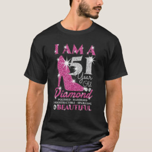 Camiseta Eu Sou Uma Mulher Diamante De 51 Anos, 5110000ruas