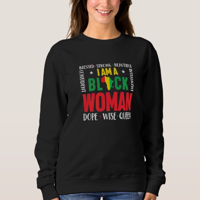 Camiseta Eu Sou Uma Mulher Negra Empoderamento Africano-Ame (Frente)