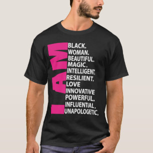 Camiseta Eu sou uma mulher negra linda magia sem desculpas