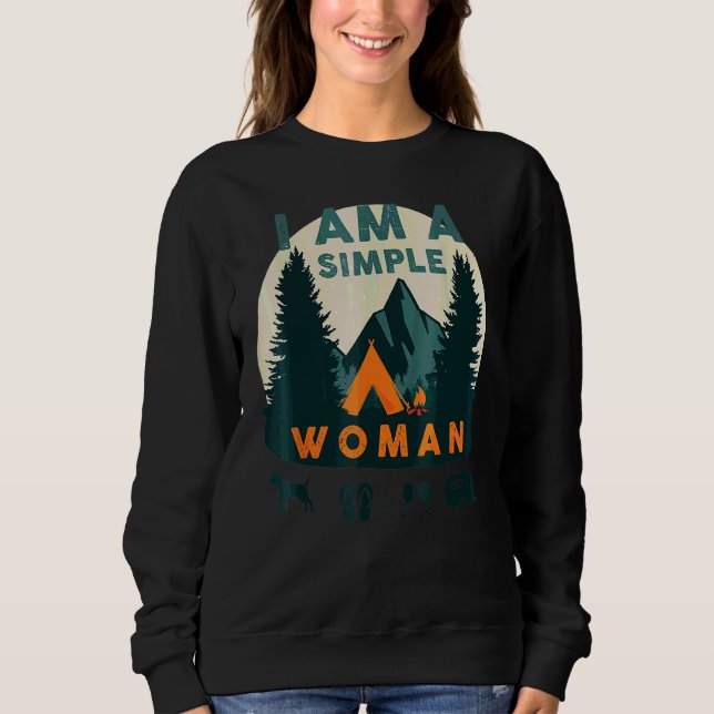 Camiseta Eu Sou Uma Mulher Simples Cães Chinelos Vinho Natu (Frente)
