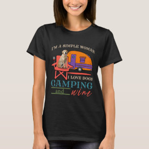 Camiseta Eu Sou Uma Mulher Simples Eu Adoro Cachorros Acamp