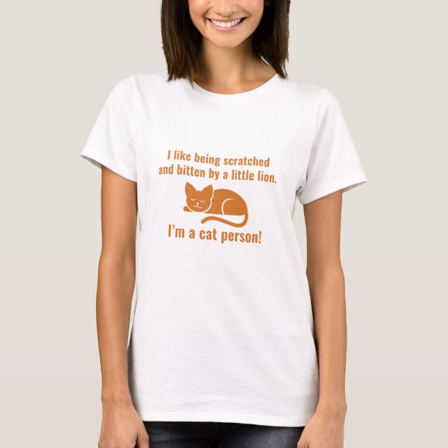 Camiseta Eu sou uma pessoa de gato (Frente)
