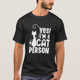 Camiseta Eu Sou Uma Pessoa de Gato Gato Fofo Gatinhos Mam