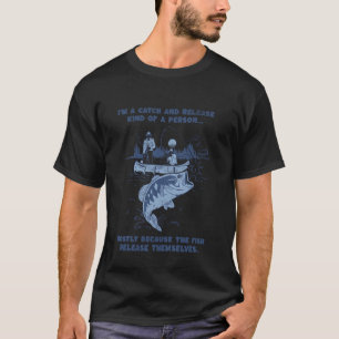 Camiseta Eu Sou Uma Pessoa Do Tipo Solta a Presa... Pescado