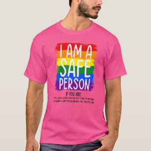 Camiseta Eu Sou Uma Pessoa Segura Bissexual Orgulho Gay Arc