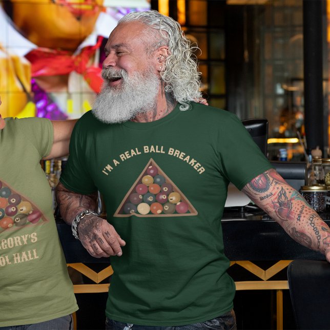 Camiseta Eu sou uma Piscina de Billiard Balls de Reais Queb (Criador carregado)