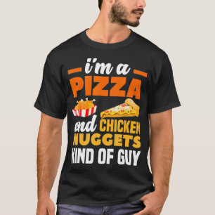Camiseta Eu Sou Uma Pizza E Nuggets De Frango Meio Engraçad