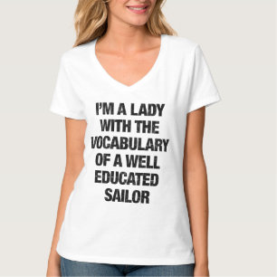 Camiseta Eu sou uma senhora com o vocabulário de um