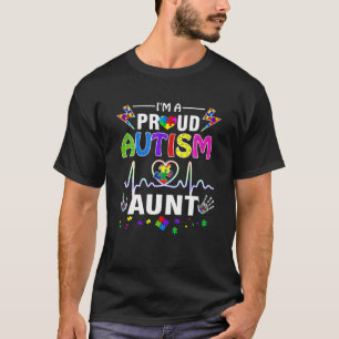 Camiseta Eu sou uma tia Autismo Orgulhosa   Women Girls Hea