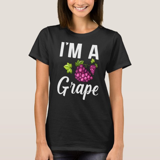 Camiseta Eu sou uma uva para salada de Fruta de Frutas (Frente)