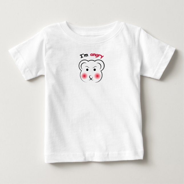 Camiseta Eu Sou Urso Zangado – Design de Humor Minimalista  (Frente)