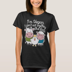 Camiseta Eu sou Vegan Eu não como nada que faça isso
