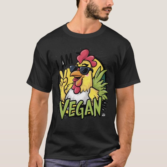 Camiseta Eu sou VEGAN Mens Tshirt (Frente)