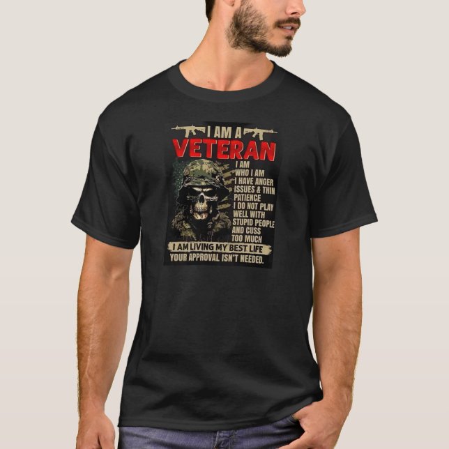 CAMISETA EU SOU VETERANO (Frente)