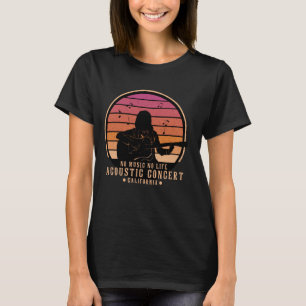 Camiseta Eu Sou Violão Engraçado Califórnia Retro Acústico