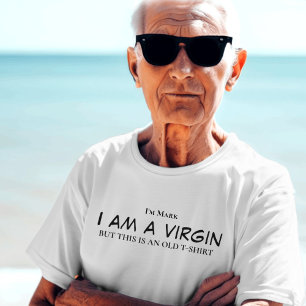 CAMISETA EU SOU VIRGEM - HOMENS ENGRAÇADOS