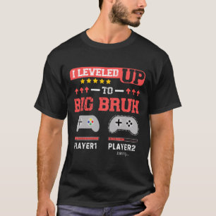 Camiseta Eu Subi de Nível Para Grande Irmão Gamer Divertido