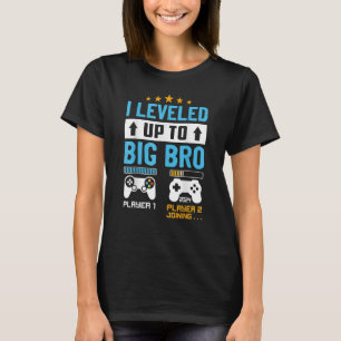 Camiseta Eu Subi de Nível Para Irmão Mais Velho 2024 Video