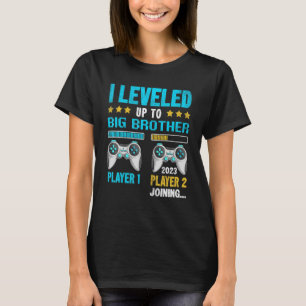 Camiseta Eu Subi de Nível Para Irmão Mais Velho Gamer Em B